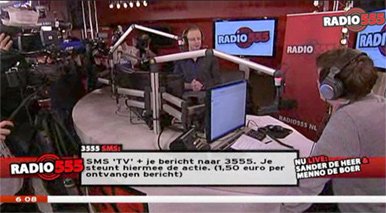 De studio van Radio 555