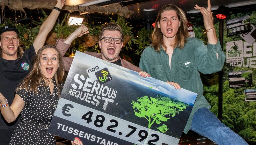 Tussenstand van 3FM Serious Request op maandag