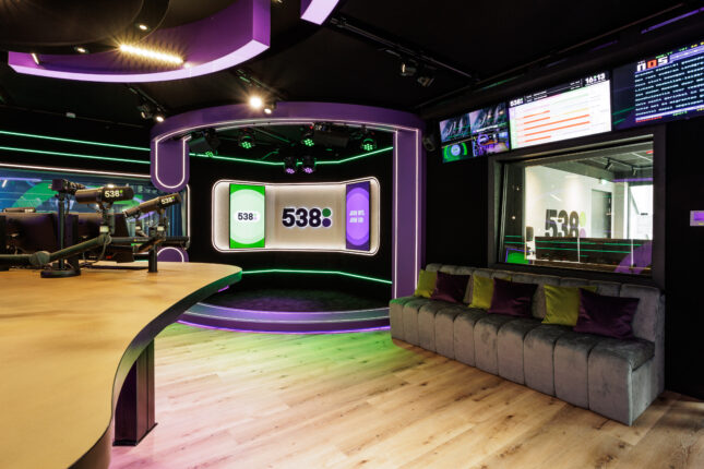 De nieuwe studio van Radio 538