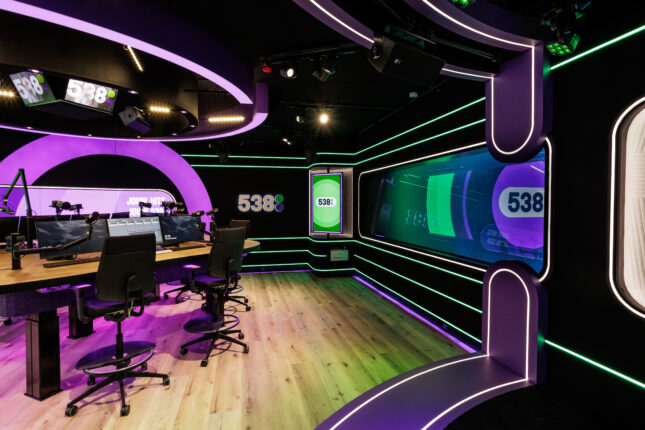 De nieuwe studio van Radio 538