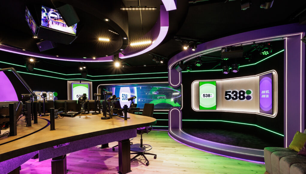 De nieuwe studio van Radio 538