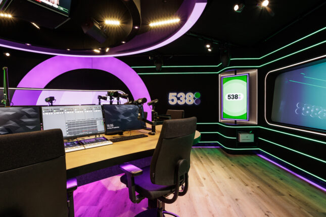 De nieuwe studio van Radio 538